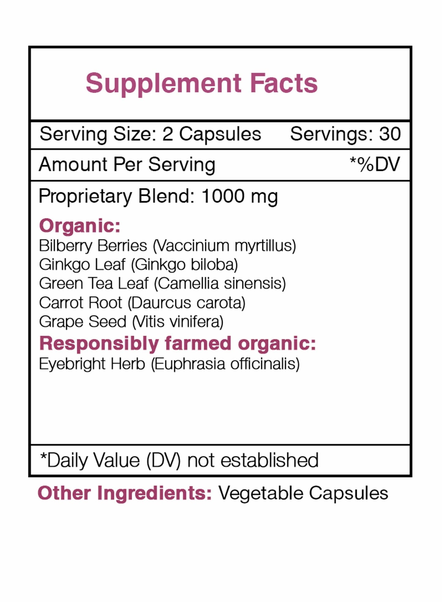 Falcon Eye Capsules. Healthy Vision Support