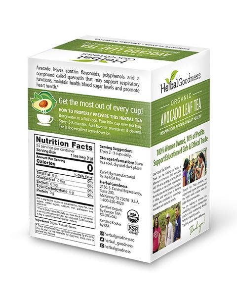 Avocado Leaf Tea - 24/2g - Respiratory & Heart Support