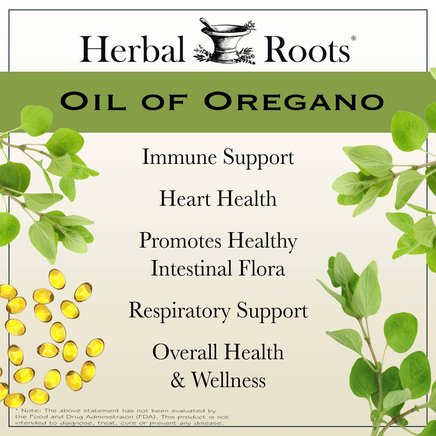 Herbal Roots Oil of Oregano Capsules