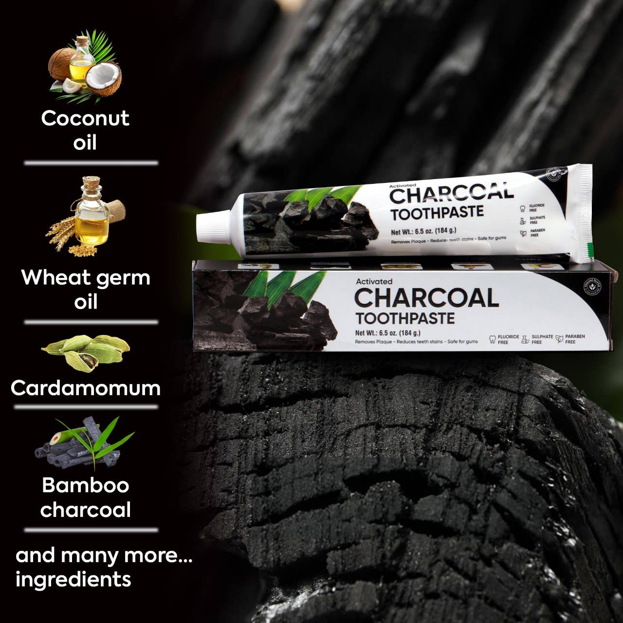 Yunani Activated Charcoal Toothpaste 