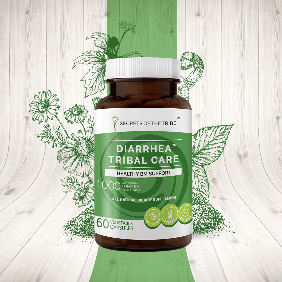 Diarrhea Tribal Care Capsules. Healthy BM Support