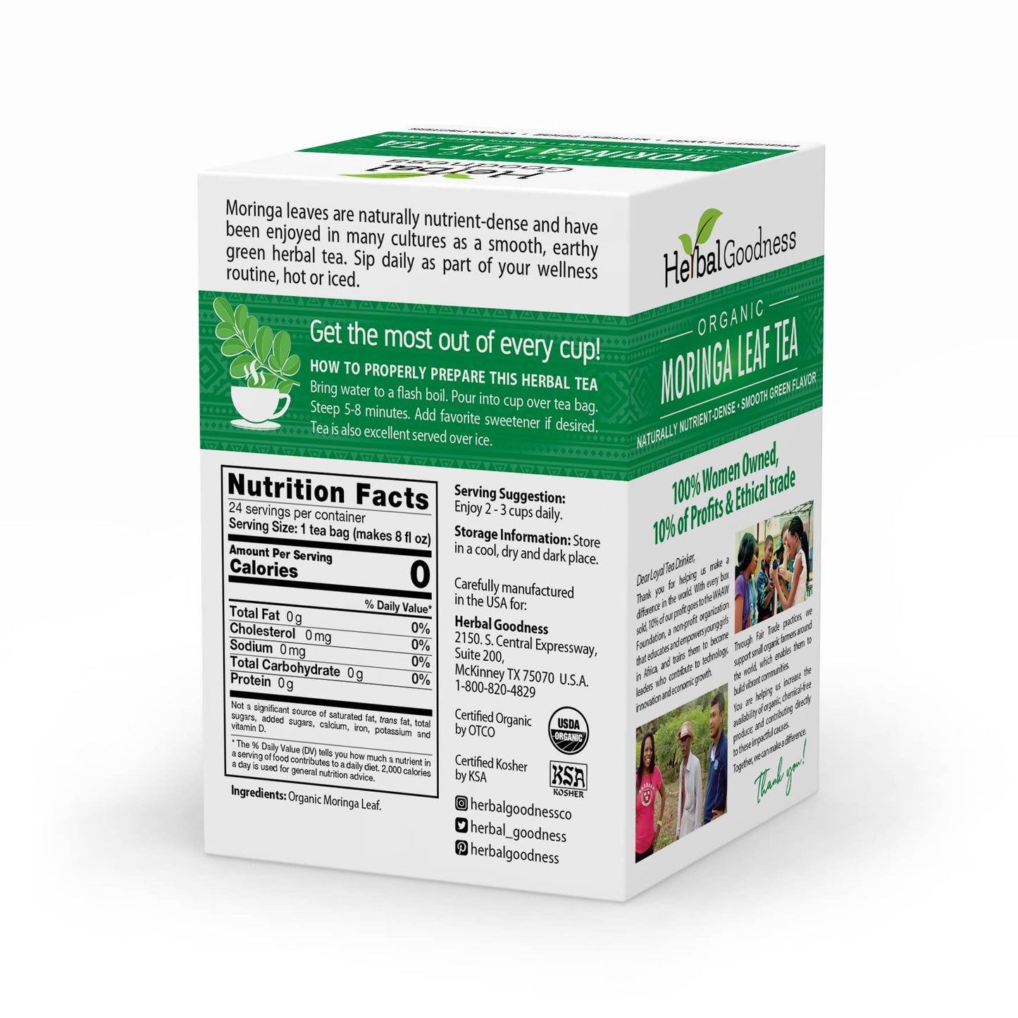 Moringa Leaf  - Tea - Immunity & Wellbeing - Herbal Goodness