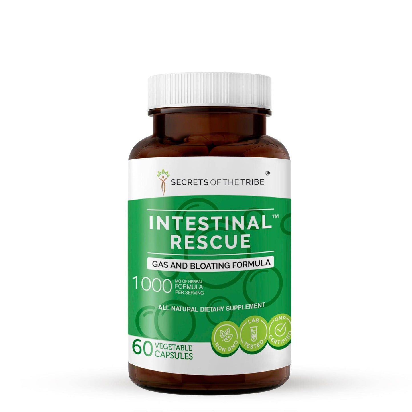 Intestinal Rescue Capsules. Gas and Bloating Formula