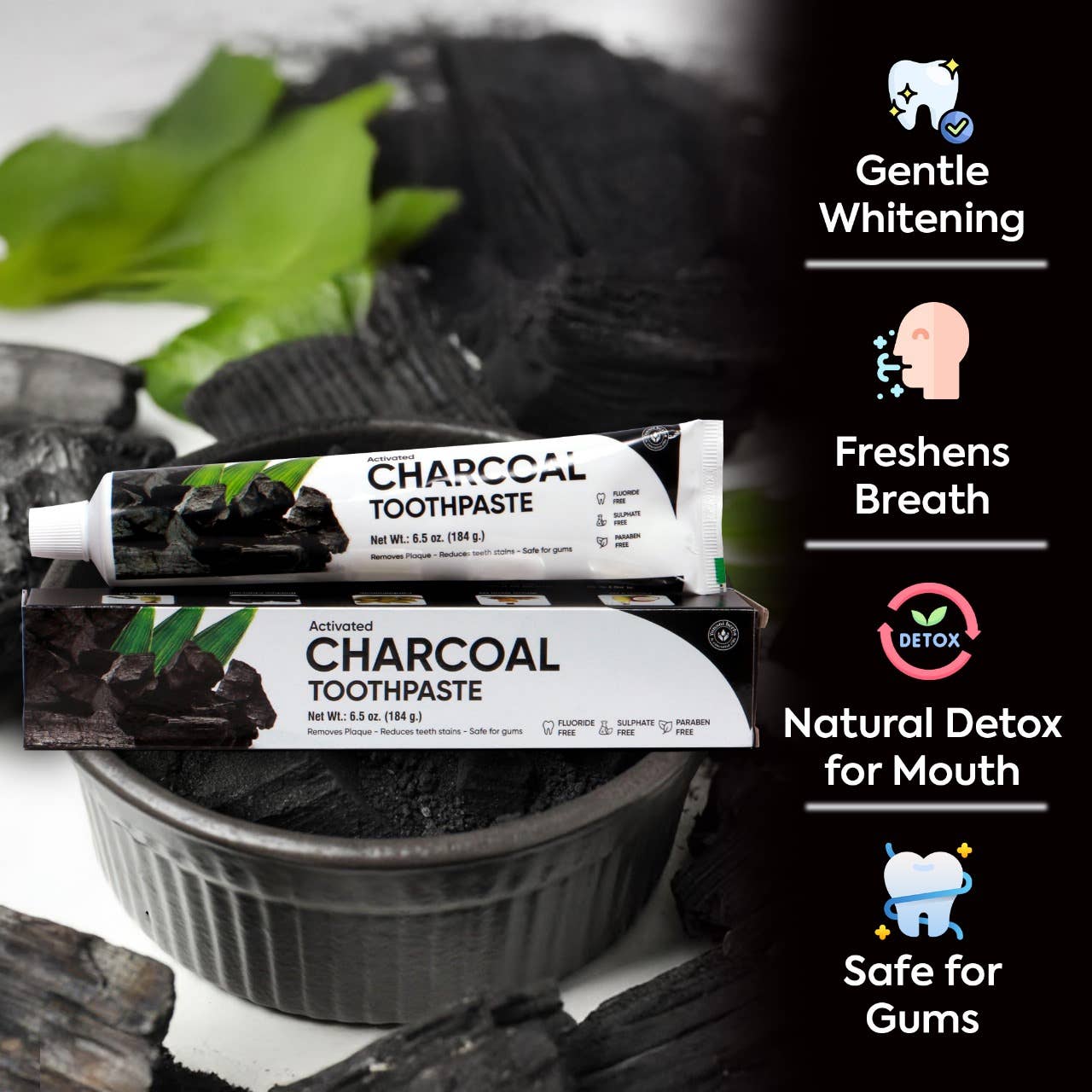 Yunani Activated Charcoal Toothpaste 