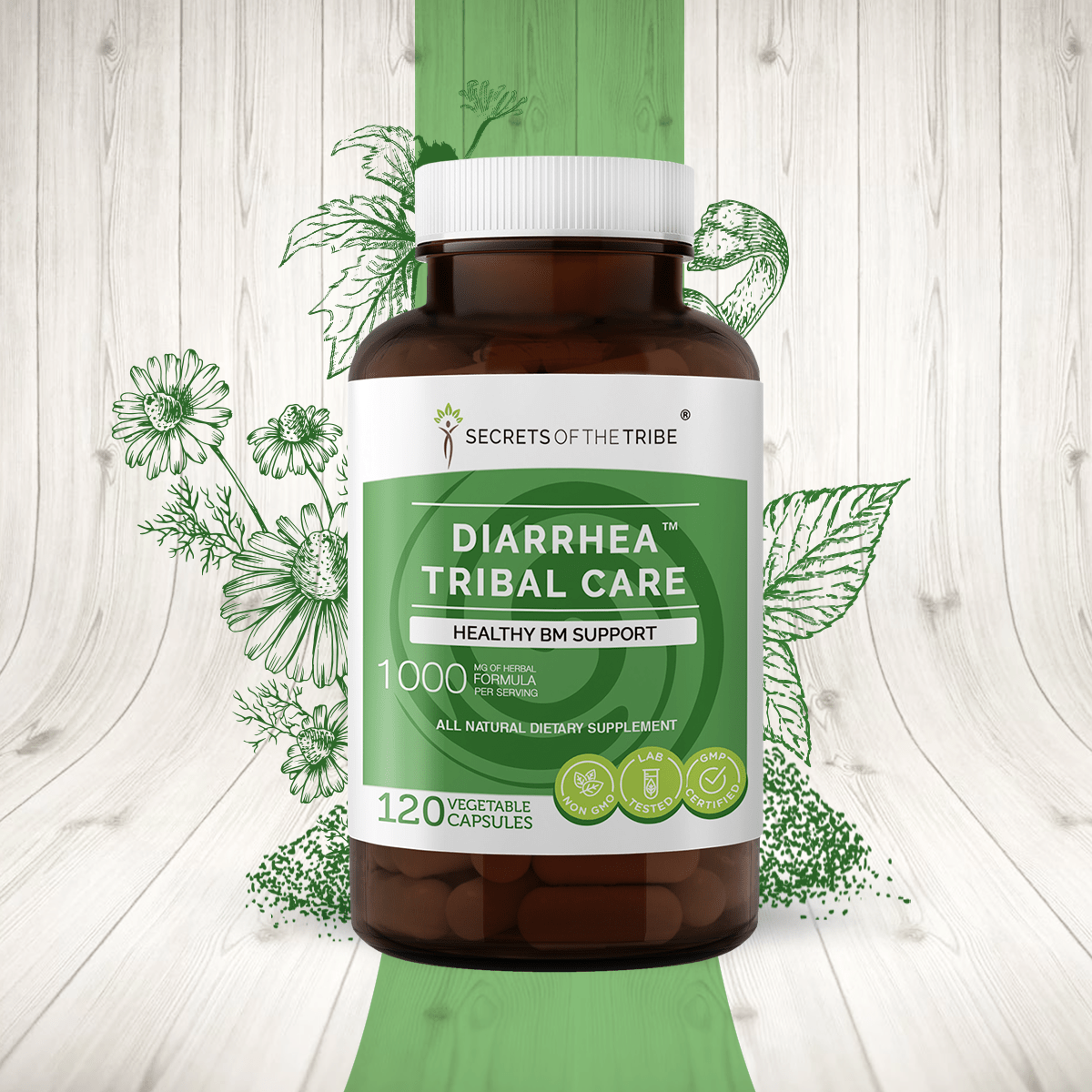 Diarrhea Tribal Care Capsules. Healthy BM Support