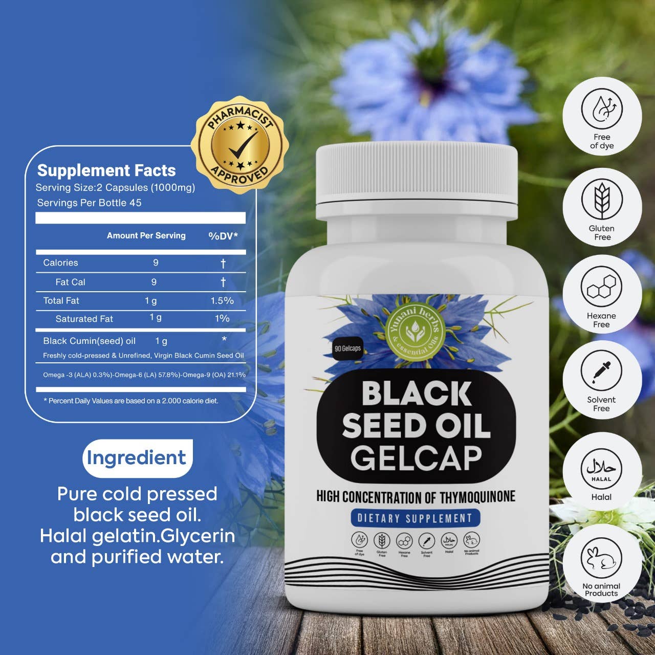 Black Seed Oil 500mg Gelcap 90