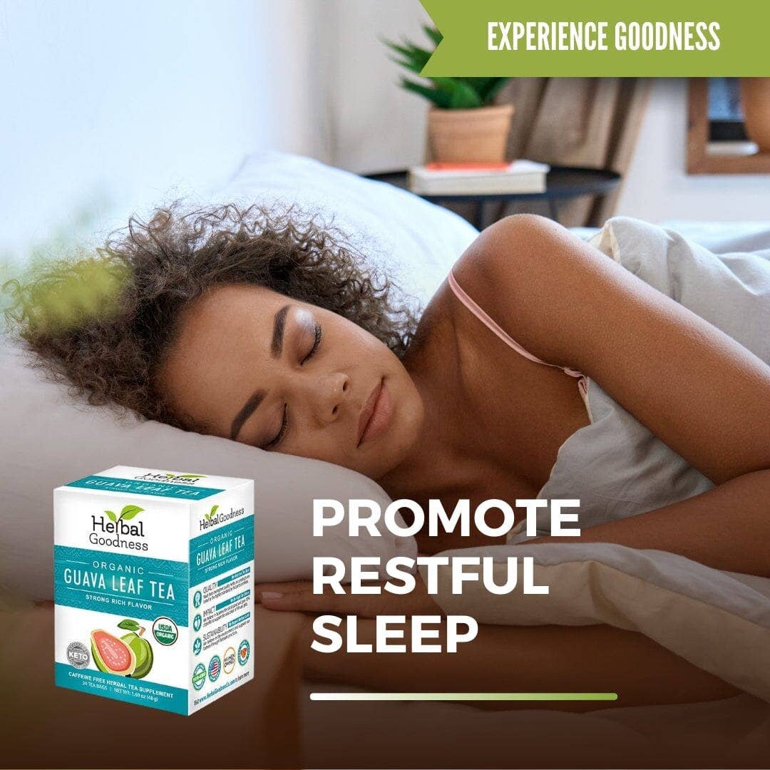 Guava Leaf Tea - Organic - Tea 24/2g - Sleep Aid & Blood Sugar Support - Herbal Goodness