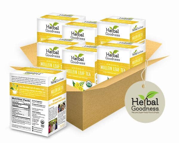 Mullein Leaf Tea - Organic 24/2g - Lung & Respiratory Support - Herbal Goodness