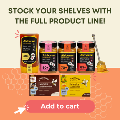 Manuka & Lemon Honey Lozenges | Cough Drops | Cold | 16 ct