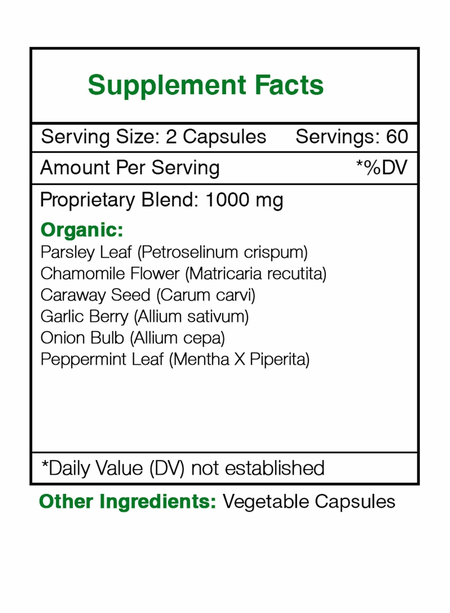 Intestinal Rescue Capsules. Gas and Bloating Formula