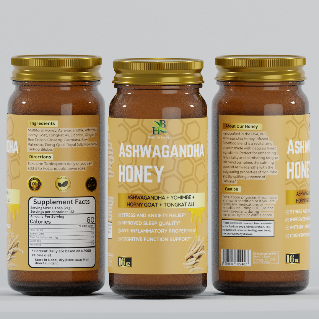 Ashwagandha Honey 16oz | Honey & Ashwagandha Delicious Blend